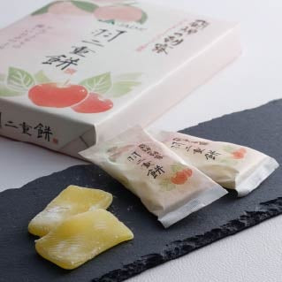 飛騨の朝露　JAひだ羽二重餅　りんご・もも　ミックスジュース使用　9個入 (20920)